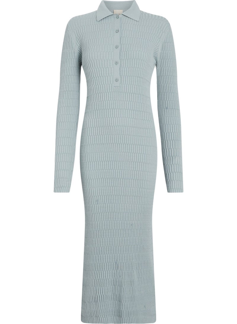 CALVIN KLEIN Slim Textured Shirt Dress - Image 5
